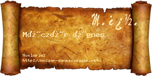 Móczár Ágnes névjegykártya